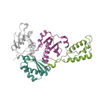 The deposited structure of PDB entry 3qip contains 3 copies of CATH domain 3.30.70.270 (Alpha-Beta Plaits) in p51 RT. Showing 3 copies in chain B.