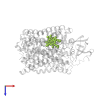PROTOPORPHYRIN IX CONTAINING FE in PDB entry 3qjr, assembly 1, top view.