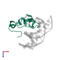 CXXC-type zinc finger protein 1 in PDB entry 3qmc, assembly 1, top view.