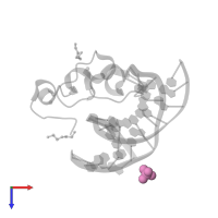 PHOSPHATE ION in PDB entry 3qmi, assembly 1, top view.