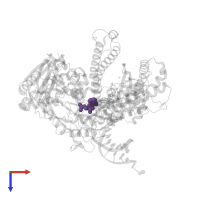 Modified residue YCO in PDB entry 3qnn, assembly 1, top view.