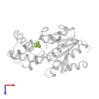 SULFATE ION in PDB entry 3qub, assembly 1, top view.