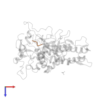 inhibitory peptide CRGC in PDB entry 3qw8, assembly 1, top view.