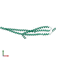 PDB entry 3qwe coloured by chain, front view.