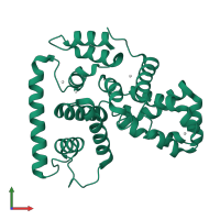 PDB entry 3qwl coloured by chain, front view.