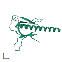 PDB entry 3qwm coloured by chain, front view.