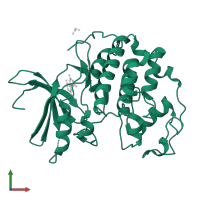 Cyclin-dependent kinase 2 in PDB entry 3qzg, assembly 1, front view.