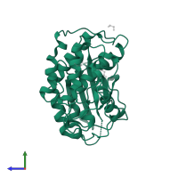 Cyclin-dependent kinase 2 in PDB entry 3qzg, assembly 1, side view.