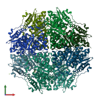 PDB entry 3r25 coloured by chain, front view.