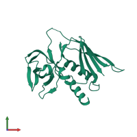 PDB entry 3r2i coloured by chain, front view.
