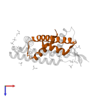 Histone H4 in PDB entry 3r45, assembly 1, top view.