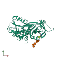 Monomeric assembly 1 of PDB entry 3r4l coloured by chemically distinct molecules, front view.