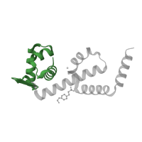 The deposited structure of PDB entry 3r60 contains 2 copies of Pfam domain PF01325 (Iron dependent repressor, N-terminal DNA binding domain) in HTH-type transcriptional regulator MntR. Showing 1 copy in chain A.