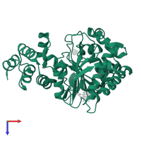 Anthranilate phosphoribosyltransferase in PDB entry 3r6c, assembly 2, top view.