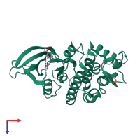 PDB 3r7i coloured by chain and viewed from the top.