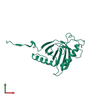 Monomeric assembly 1 of PDB entry 3r8k coloured by chemically distinct molecules, front view.