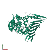 dTDP-3,4-didehydro-2,6-dideoxy-alpha-D-glucose 3-reductase in PDB entry 3rc2, assembly 1, front view.