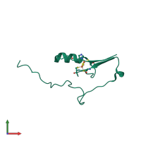 PDB entry 3ree coloured by chain, front view.