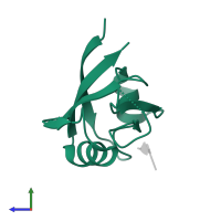 Disks large homolog 1 in PDB entry 3rl7, assembly 2, side view.