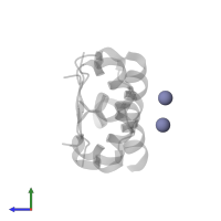 ZINC ION in PDB entry 3rov, assembly 2, side view.