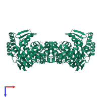 Queuine tRNA-ribosyltransferase in PDB entry 3rr4, assembly 1, top view.