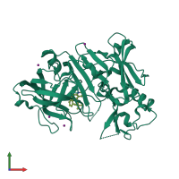 PDB entry 3rth coloured by chain, front view.