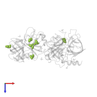 GLYCEROL in PDB entry 3ru4, assembly 1, top view.