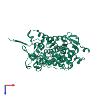 Steroid 17-alpha-hydroxylase/17,20 lyase in PDB entry 3ruk, assembly 1, top view.