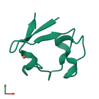 PDB entry 3ryg coloured by chain, front view.