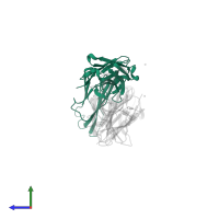 6.64 Fab heavy chain in PDB entry 3s35, assembly 1, side view.