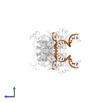 5'-D(*AP*TP*TP*GP*TP*CP*AP*TP*GP*GP*AP*AP*TP*TP*TP*CP*GP*CP*A)-3' in PDB entry 3s3o, assembly 1, side view.