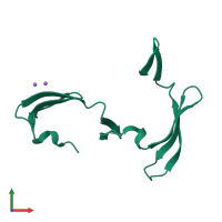 PDB entry 3s3y coloured by chain, front view.