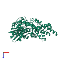 Hexokinase-4 in PDB entry 3s41, assembly 1, top view.