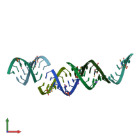 PDB entry 3s49 coloured by chain, front view.