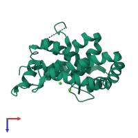 PDB entry 3s4l coloured by chain, top view.