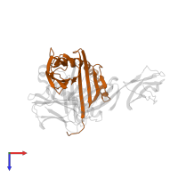 HLA class II histocompatibility antigen, DRB1 beta chain in PDB entry 3s4s, assembly 1, top view.