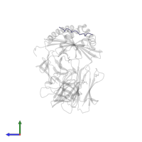 Hemagglutinin HA1 chain in PDB entry 3s5l, assembly 1, side view.