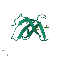 PDB entry 3s6w coloured by chain, front view.