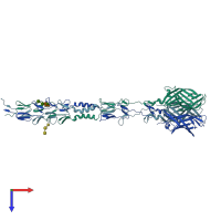 PDB entry 3s6x coloured by chain, top view.