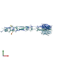 PDB entry 3s6z coloured by chain, front view.