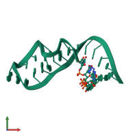 PDB entry 3s7c coloured by chain, front view.