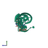 PDB entry 3s7c coloured by chain, side view.