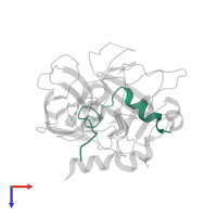 Thrombin light chain in PDB entry 3s7h, assembly 1, top view.