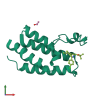 PDB entry 3s91 coloured by chain, front view.