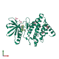 Monomeric assembly 1 of PDB entry 3s95 coloured by chemically distinct molecules, front view.