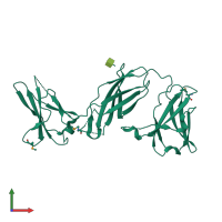 PDB entry 3s98 coloured by chain, front view.