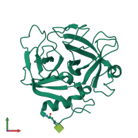 PDB entry 3s9b coloured by chain, front view.