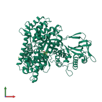 PDB entry 3sad coloured by chain, front view.