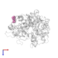 2-(N-MORPHOLINO)-ETHANESULFONIC ACID in PDB entry 3scr, assembly 1, top view.