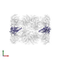 Proteasome subunit alpha type-4 in PDB entry 3sdi, assembly 1, front view.